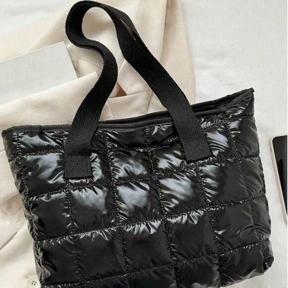 New PUFFER TOTE BAG Black 👜 - Picture 5 of 6